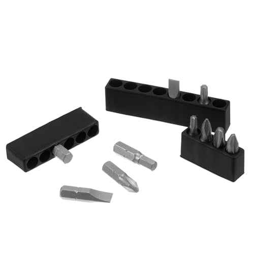 HARFINGTON 9pcs Screwdriver Bit Holder Organizer Hex Drill Plastic Storage Case for Any 1/4" Metal Driver Bits