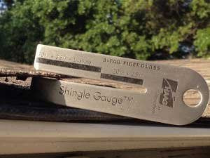 Haag Engineering Shingle Gauge Tool 1/12, 12/1 – Asphalt 3-Tab Warranty Estimator