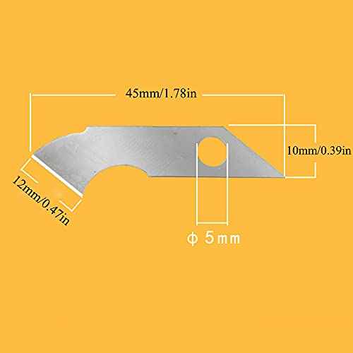 Hook Knife PVC Acrylic Board Plastic Plexiglass Hook Knife Cutting Tool with 10 Replacement Blades 161 X25X11mm