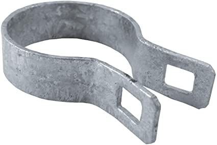 5-Pack Galvanized Steel Fence Brace Bands for 1-7/8" Chain Link Posts - Rust-Resistant, Easy Install