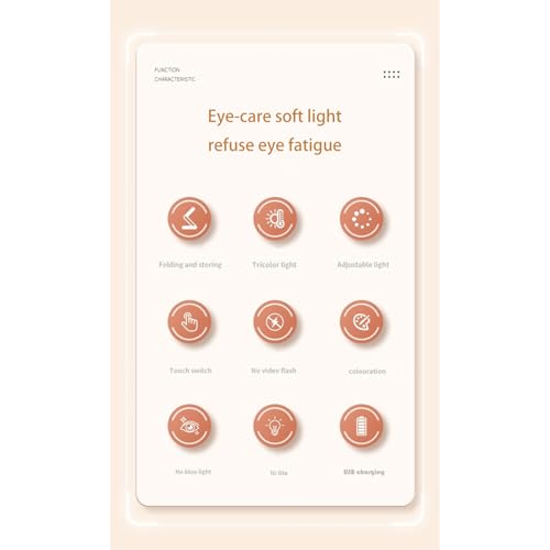 LED Eye-Care Foldable Portable Desk lamp for Office Home Away from Home Study Smart Touch dimmer USB Plug Radio Light