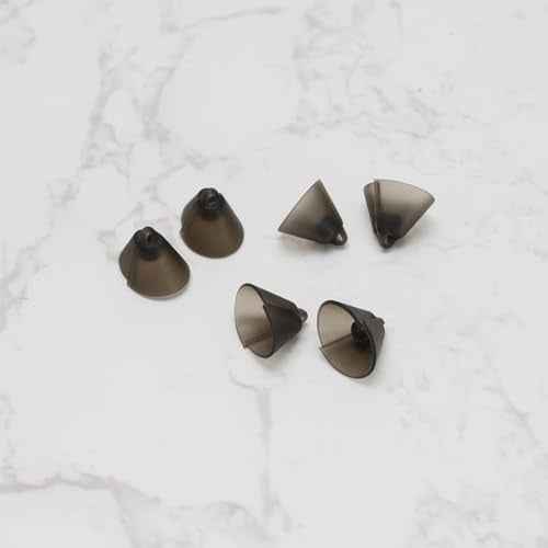 10pcs Hearing Aid Domes Soft Silicone Receiver Tulip Domes Audiphone Ear Tips Replacements Earbud Audiphone Invisible Tip Domes Transparent Black