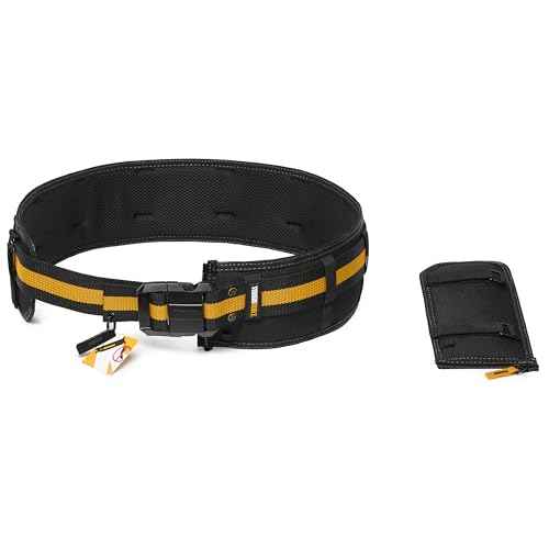 ToughBuilt ? Pro Padded Belt, Heavy-Duty Construction Belt with Adjustable Fit, Padded Support, and Durable Steel Buckle for All ClipTech¢â Pouches and Tool Rigs