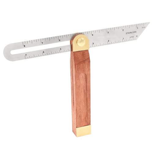 9in T-Bevel Sliding Angle Ruler Protractor with Wood Handle