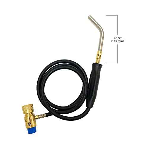 Appli Parts APHT-3W Single Burner Hand Torch with 5 ft Hose and Handle for Soldering Welding and brazing with map or Propane Fuel for HVAC and Plumbing