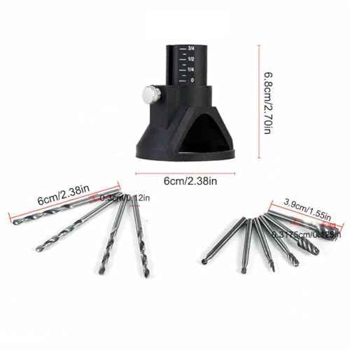 HomeSoGood Router Drill Bits Tool Drill Bit Kit Cutting Guide Locator Rotary File Milling Set for Dremel Rotary 11Pcs