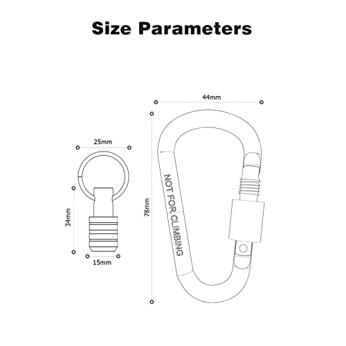 Bit Holder, 1/4inch Drill Bit Holder Keychain for Impact Driver Pull Back to Unlock Quick Change Magnetic Screwdriver Bit Holders-5Pcs