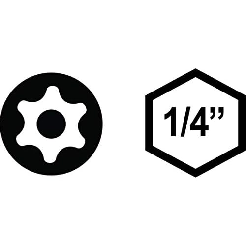 VEGA T45 TORX Security Bits. Professional Grade ¨ù Inch Hex Shank TORX T-45 S2 Steel 1" Security Bits. 125TT45A-4 (Pack of 4)