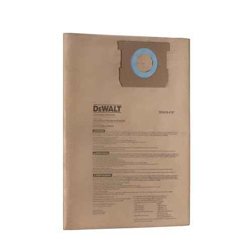 3 Pack Dewalt DXVA19-4101 Replacement Filter Bags for Dewalt 6 to 10 Gallon Wet/Dry Vacs, Part # dewalt DXVA19-4101