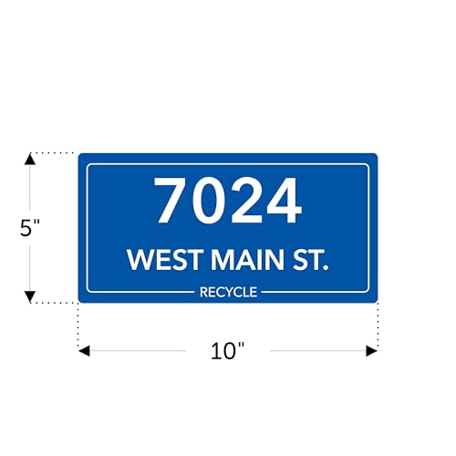 Personalized Trash Can Stickers - Custom House Number & Street Name Decals, Waterproof & Durable