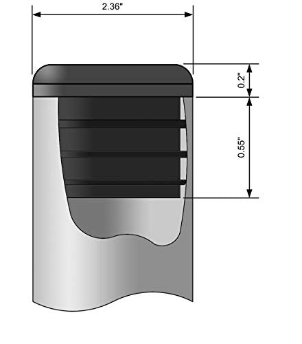 BG Parus Black 2 3/8 Inch (60mm) Plastic End Cap for Fence Posts & Furniture