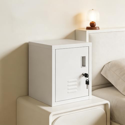 Lockable Metal Storage Cabinet 2-Compartment Locker | HIPUDNLM