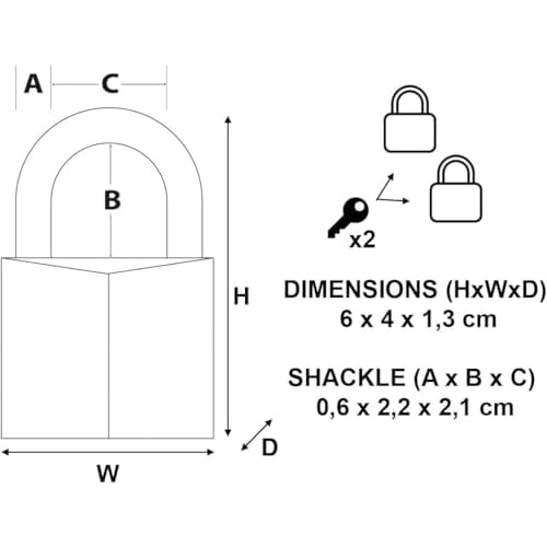 Master Lock 140D Solid Brass Padlock with Key, 1 Pack