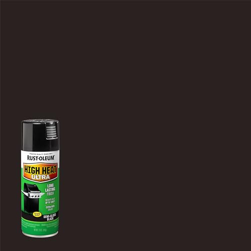 Rust-Oleum High Heat Ultra Semi-Gloss Black Spray Paint 12oz - Indoor & Outdoor Metal Protection