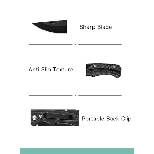 Folding Pocket Knife, Pocket Knife with Chain, Only 2.68 in. Blade - EDC Knife for Camping Hiking Fishing for Men and Women (Camouflage)