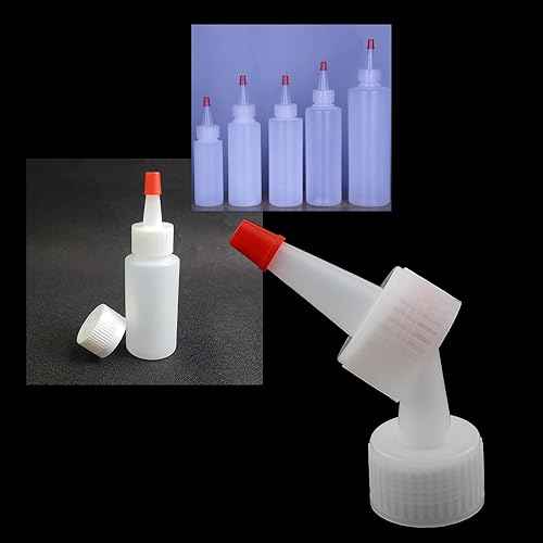 DGZZI 30PCS Squeeze Red Tip Caps Bottle Cone-Shaped Red Cap (24/410) Yorker Dispensing Cap with Red Seal Replacement Caps Twist Top Caps for Glue Plastic Bottles