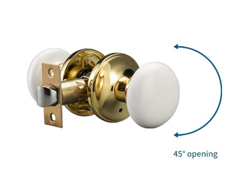 Tubular Latch for Privacy and Passage, Adjustable Latch Size 60/70mm, 45 Degree Opening Door Latch, Replacement Entry Latch for Lever Door Handles, Internal Door Handles