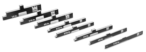 WEN Aluminum Precision Setup Blocks, Eight-Piece Gauge Set for Router