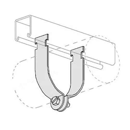 1-1/4" EMT Strut Clamps for Rigid Conduit and Pipe, 4 Packs Universal Steel Strut Clamps for Rigid Conduit and EMT, Standard Electro-Galvanized Assembled with Bolt and Nut