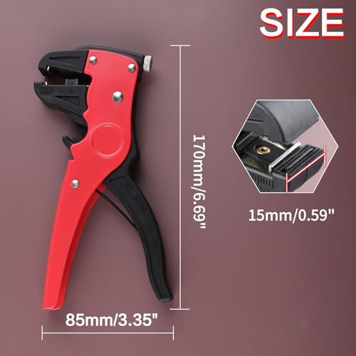 SPEEDWOX Automatic Wire Stripper Tool 2 In 1 Wire Stripper Cutter Self Adjusting Wire Strippers Electrical Adjustable 10-24 AWG Cable Stripper Tool Cable Cutter For Industrial And Home Electric Repair