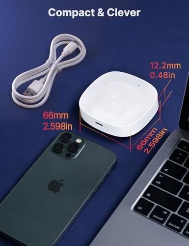 MOES ZigBee & Bluetooth Mesh Gateway, Tuya Wireless Smart Home Bridge Hub - Zigbee & BLE Wireless Hub