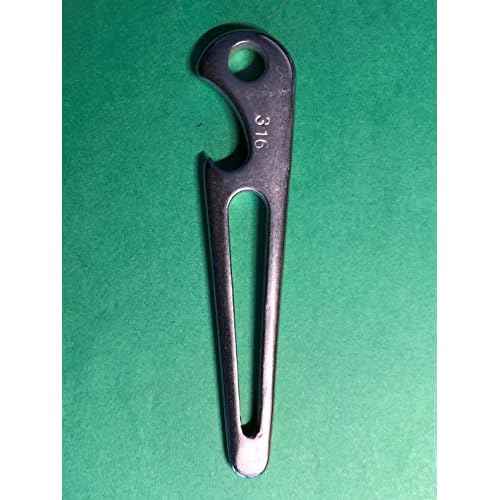 US STAINLESS Stainless Steel 316 Shackle Key with Bottle Opener Sailor Tool Screw Driver