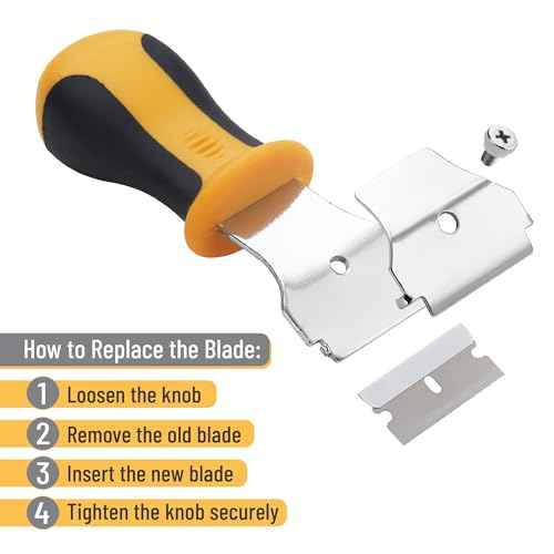 Bates- Razor Blade Scraper Set, 2 Pack, Standard and Adjustable Handle, Extra 20 Blades, 13x Stainless Steel, 2x Carbon Steel, 5x Plastic Blades, Razor Scraper Tool with Built-in Storage
