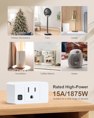 Wireless Remote Control Outlet - 200FT RF Range, White Rectangle Socket