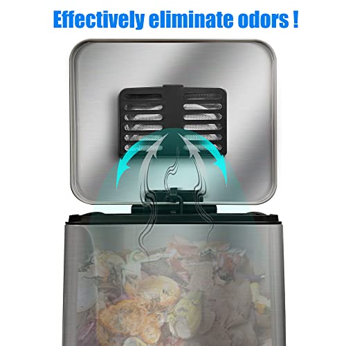 Activated Charcoal Trash Can Odor Absorbing Filter Refill (Black) ShuRex