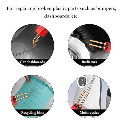 Plastic Welder Kit, Hot Stapler Welding Machine with 200PCS 4 Types Staples & Carry Case, Plastic Welder Soldering Tool for Car Bumper Cracks Repair, Car Accessories