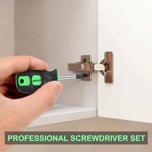 7-Piece Magnetic Screwdrivers Set, 4 Phillips and 3 Flat, Professional Cushion Grip Screwdriver Set