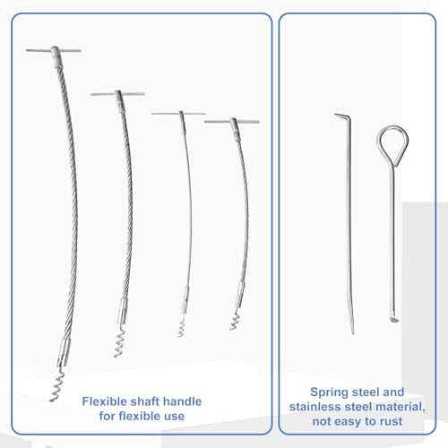 AIWFL 6pcs Packing Extractor Set Stainless Steel Packing Tool Set Flexible Packing Hook Sets