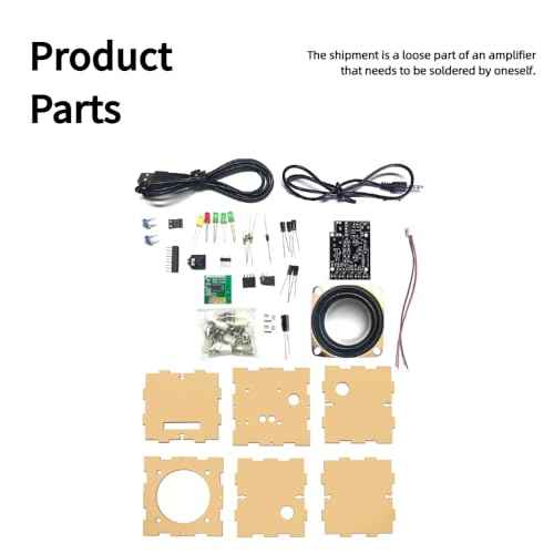 Transparent DIY Stereo Speaker Kit with LED Light Electronic Audio Amplifier ? a cool mini speaker suitable for home, school, and workshop soldering practice kits