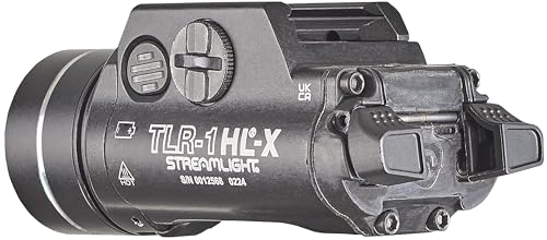 Streamlight 69501 TLR-1 HL-X USB 1500-Lumen 15000 Candela Rechargeable Rail-Mounted Tactical Weapon Light with Specific Compatibility Rail Locating Keys, Black
