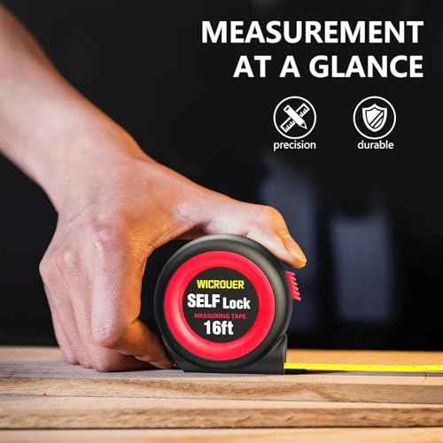 Tape Measure16FT Self-Locking, Steel Made Retractable Measurement, Imperial/Metric Scale, MID Precision, Easy to Read, Used for Architects, Carpenters, Handicrafts. (16FT)