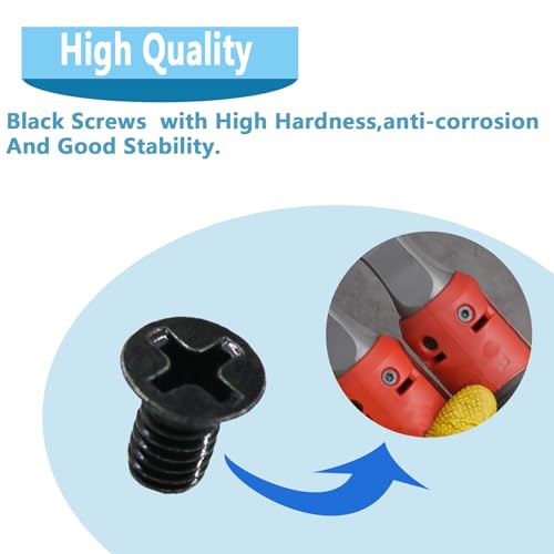 05-81-0592 M4 x 6mm Flat Head Machine Screw for Milwauke 2557-20 M12 Fuel 3/8" Ratchet,M4-0.70 x 6mm-10.9,T-10 Torx-4Pcs (8 Pcs Black)