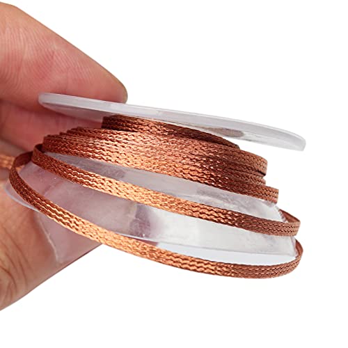 Solder Wicks braid£¬Solder Sucker£¬10ft Length 5 Pieces No-Clean Desoldering Braided Wicks. Solder Removal Tool£¬Desoldering Wick Used to Remove the Solder and Disassemble Electrical Components