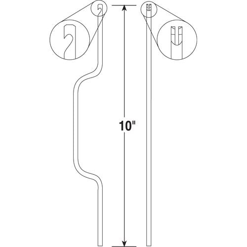 Prime-Line H 3787 Steel Tilt Balance Tension Tool, 10 Inch Length, Chrome Plated (Single Pack)