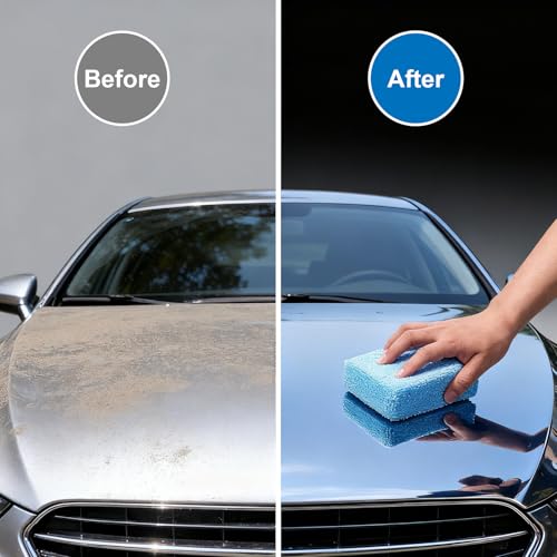 8 Pack Microfiber Applicator Pads, 5 x 3 Inches Thickened Car Wash Sponge, Premium Cleaning Sponges Foam Wax Applicator Pads for Car Detailing, Waxing, Polishing