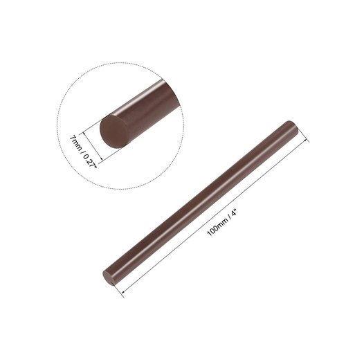 uxcell Mini Hot Glue Sticks for Glue Gun 7mm x 100mm Brown 12pcs