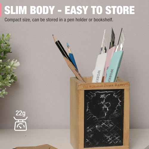 WORKPRO Premium Utility Knife Retractable Snap-off blade, Gift for Men/Women Heavy Duty Box Cutter Set, Razor Knife Exacto Craft Knives, with 10 Extra 9mm Blades, Pack of 3