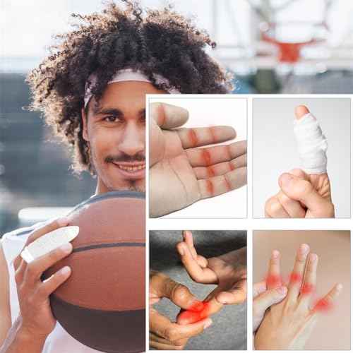 Finger Bandages 30pcs Bobs Thumb Bandage Finger Bandage Tubular White Cotton Finger Cots Finger Stall for Work Kitchen Finger Protection