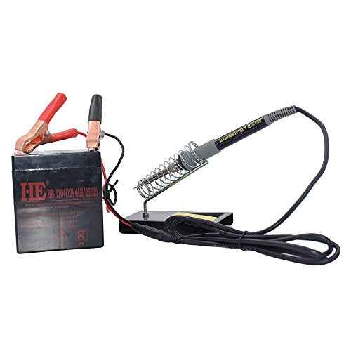 Soldering Iron, Soldering Iron Kit, 35W Adjustable Temperature Welding Tool, 5pcs Solder Soldering Iron Tip, with Car Battery Charger, AC/DC Adapter 110-240V/12V 3A, PU Carry Bag