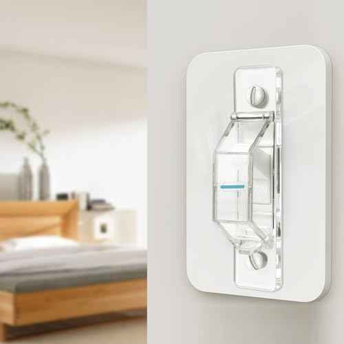 4 Pack Light Switch Cover Guard,Light Switch Lock With Glow In The Dark Effect, Child Proof Wall Switch Cover Keeps Lights or Switches from Being Accidentally Turned ON or OFF £¨Clear)