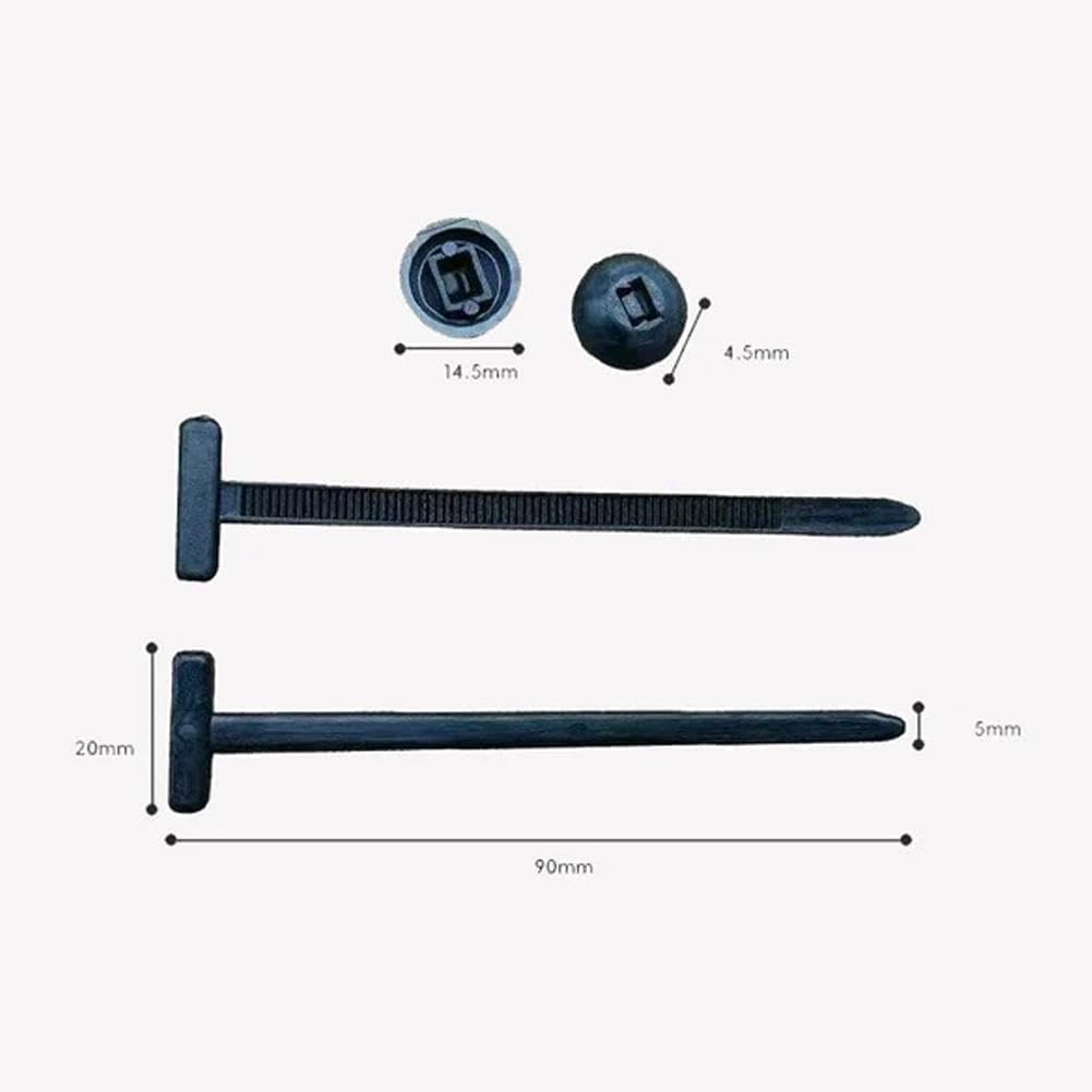 100PCS Nylon Universal Cable Tie Buckle,heavy duty self-locking zip ties holder,Multipurpose Plastic Cable Ties Tool UV Resistant Zipties for Car Daily Repair
