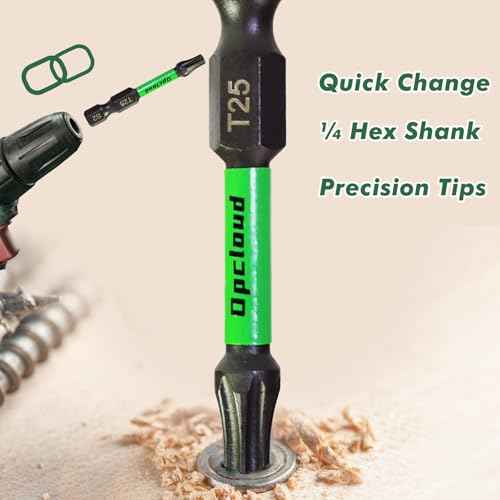 T25 Impact Screwdriver Bit Set, 16 Pieces 2¡±S2 Steel Magnetic Security #25 Torx Tips Driver Power Bit Set with Extension Impact Bit Holder