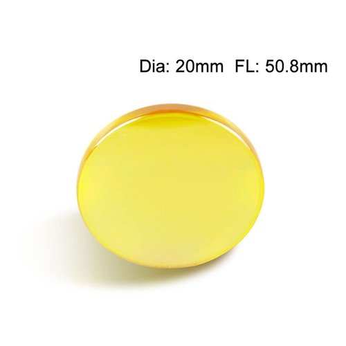 USA Zinc Selenide Optical Lens, CVD ZnSe Co2 Laser Lens Dia 20mm FL50.8mm(50.8mm)