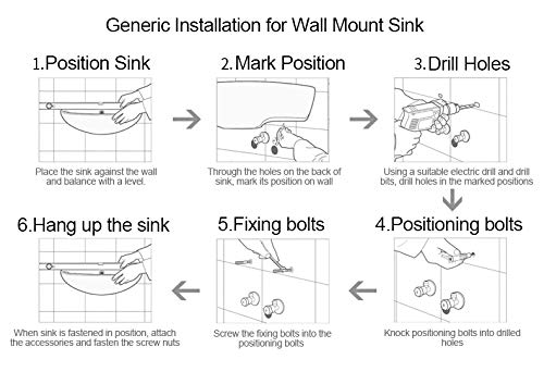 Small Bathroom Sink Wall Mounted Bathroom Sink Rectangle Ceramic Wash Basin Right Hand (Right Hand)