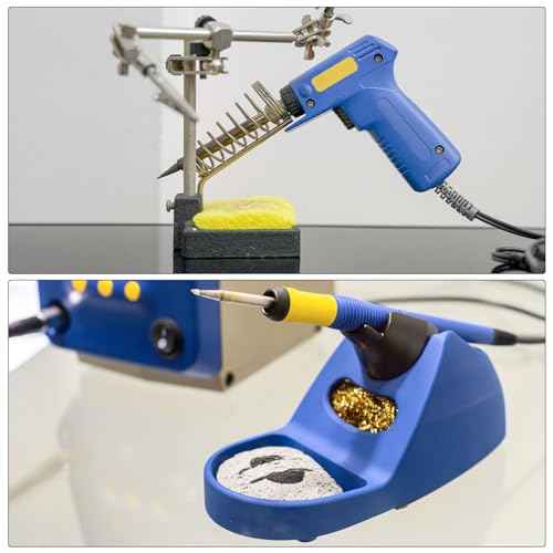 MECCANIXITY 25PCS Soldering Sponge 50 x 35mm Rectangle Deep Yellow Cleaning Pad Welding Tip Iron Replacement for Cleaning Soldering Iron 2mm Natural Thickness 11mm Water Absorption Thickness