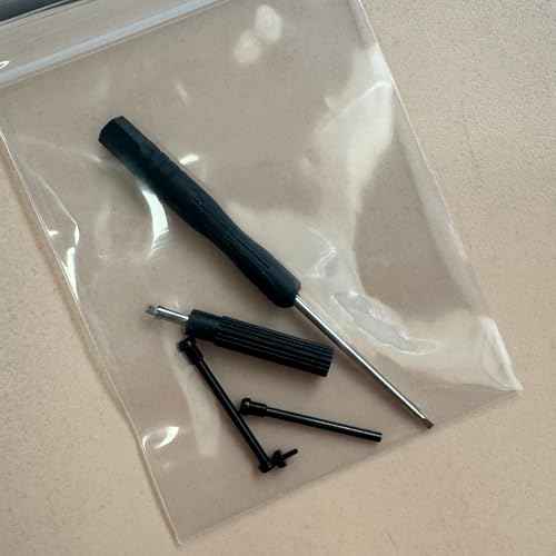 Compatible with Amazfit T-Rex 2/T-Rex 2 Pro Screw Rod Accessory, 2Pcs Stainless Steel Link Bar Replacement Screws with 2Pcs Screwdriver Removal Tool for Amazfit T Rex 2 Accessory (Black)